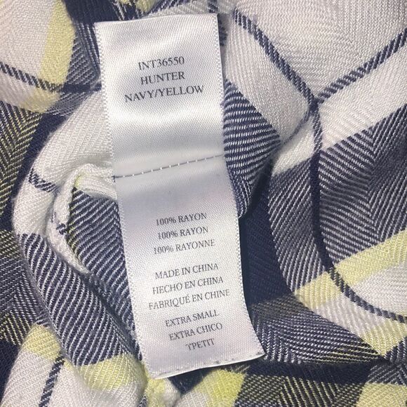 Rails Really Soft Hunter Flannel Shirt Perfectly Positioned Pocket Blue Yellow - Picture 9 of 17
